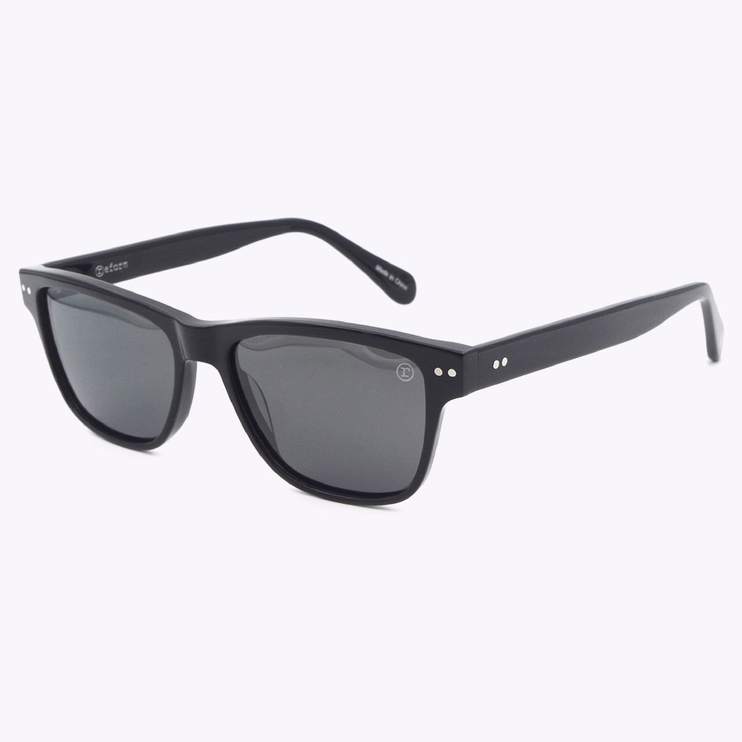 Reform Black / Black Lens Sunglasses