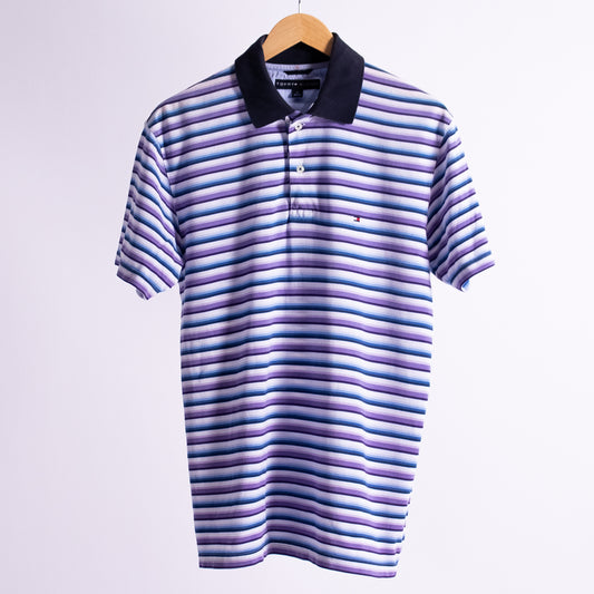 Vintage Tommy Hilfiger Stripe Polo - Medium