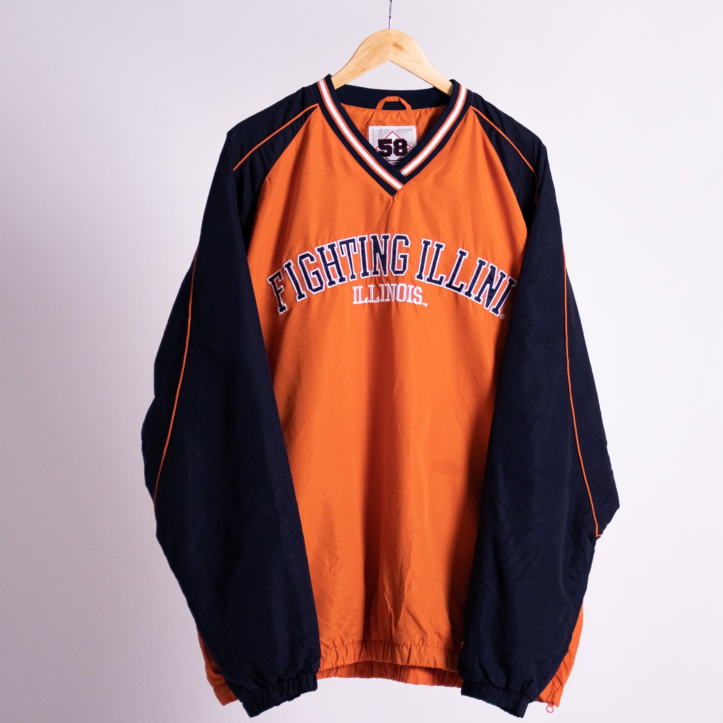 Vintage Fighting Illini Pullover Jacket - XL