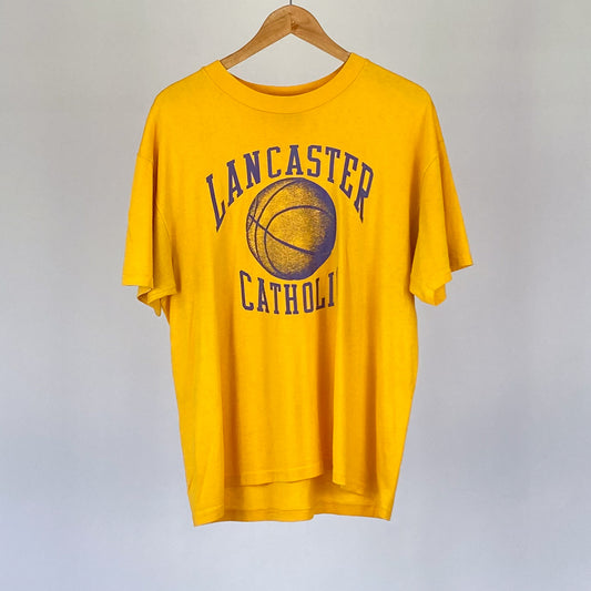 Vintage Lancaster Catholic Varsity Basketball Tee - Large