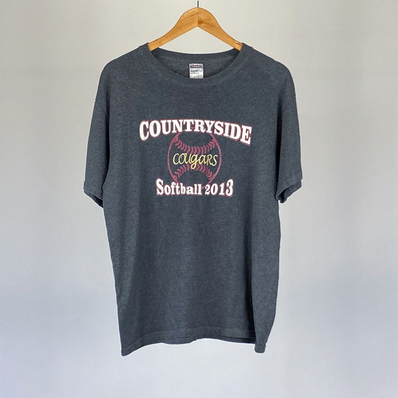 Vintage Countryside Cougars Softball Tee - Large