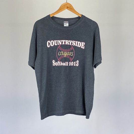 Vintage Countryside Cougars Softball Tee - Large