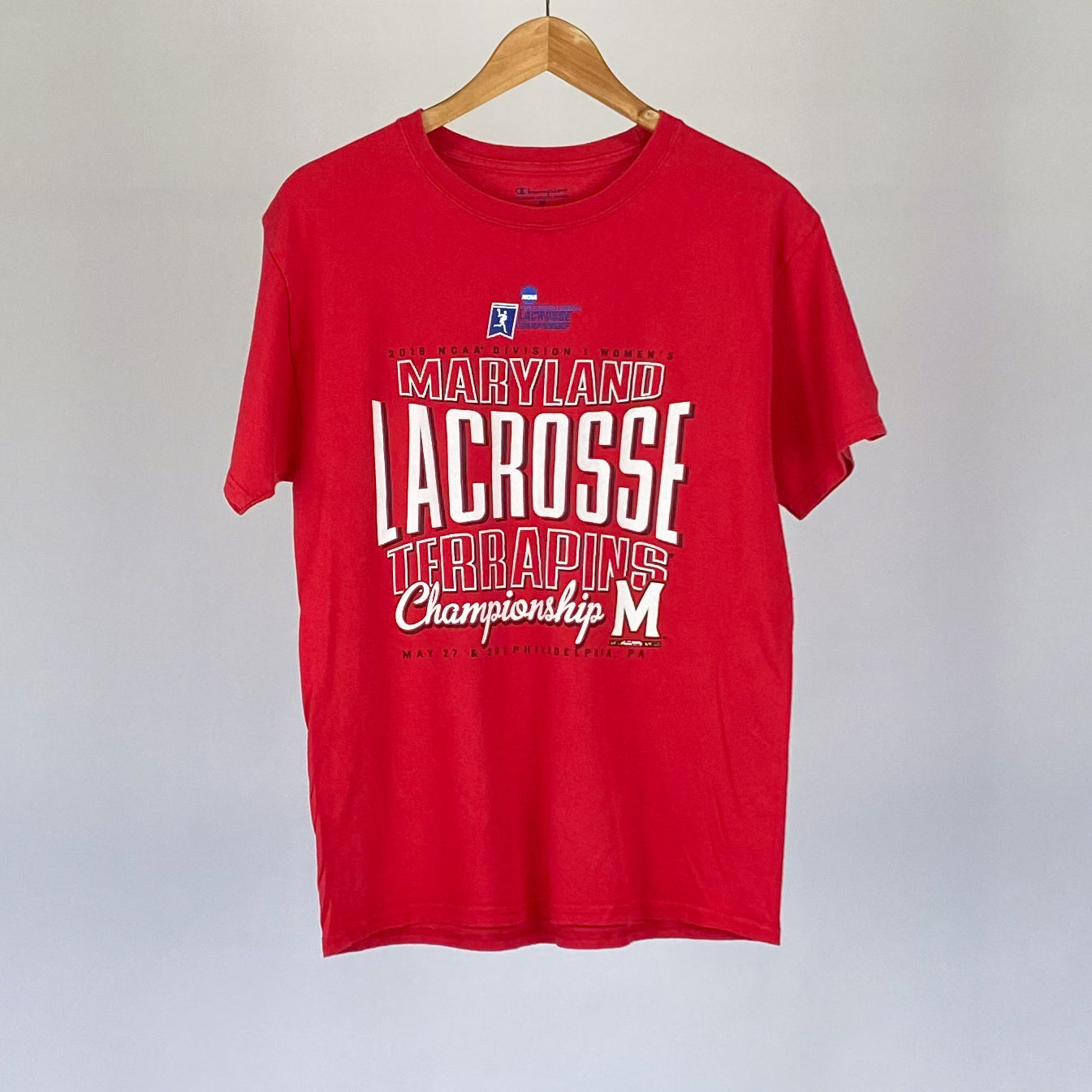 Vintage NCAA Maryland Lacrosse Championship Tee - Medium